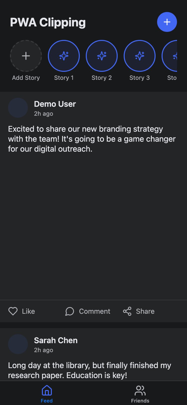 PWA Clipping screen 3